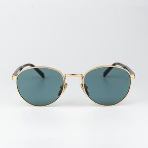 Prada Women Sunglasses Gold Lago Round PRB51S 5AK40K NEW AUTHENTIC